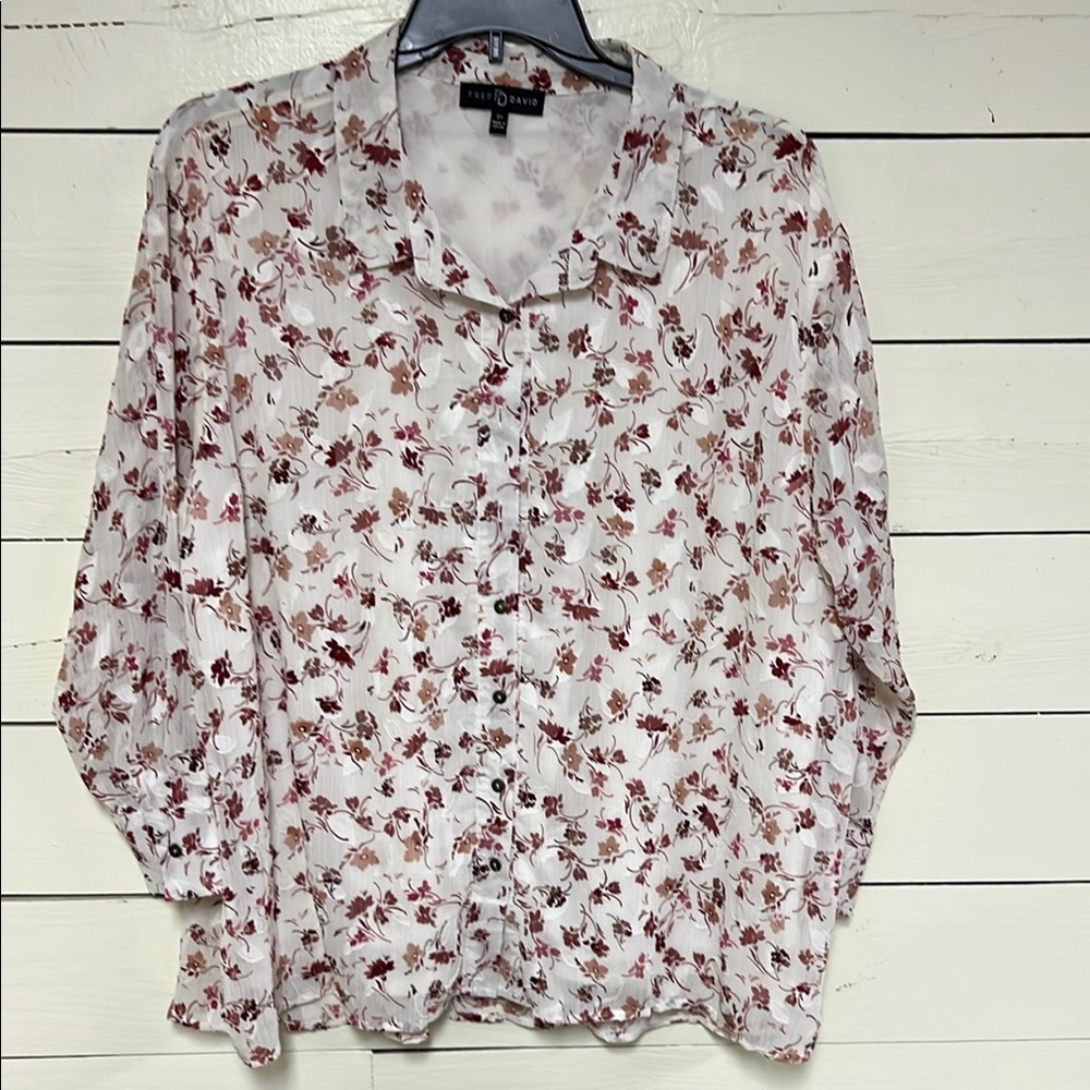 Fred David Cream Button Down Shirt